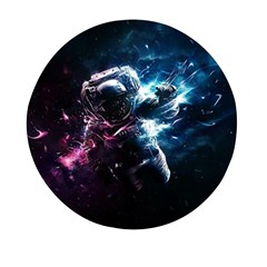 Psychedelic Astronaut Trippy Space Art Mini Round Pill Box (pack Of 5) by Bangk1t