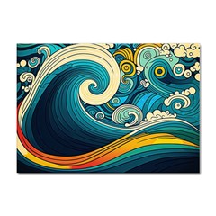 Waves Wave Ocean Sea Abstract Whimsical Abstract Art Sticker A4 (100 Pack) by Ndabl3x