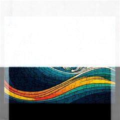 Waves Wave Ocean Sea Abstract Whimsical Abstract Art Rectangular Jigsaw Puzzl by Ndabl3x