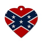 Rebel flag  Dog Tag Heart (Two Sides) Front