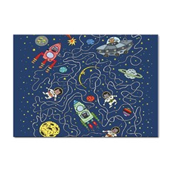 Cat Cosmos Cosmonaut Rocket Sticker A4 (10 Pack) by Cowasu