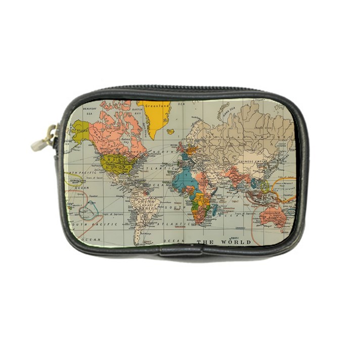 Vintage World Map Coin Purse