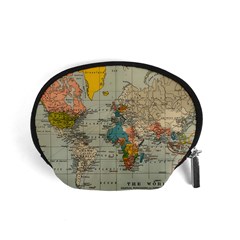 Vintage World Map Accessory Pouch (small) by Cowasu