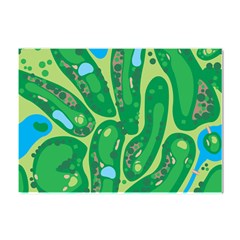 Golf Course Par Golf Course Green Crystal Sticker (a4) by Cowasu