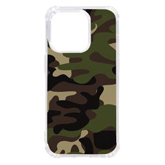 Texture Military Camouflage Repeats Seamless Army Green Hunting Iphone 14 Pro Tpu Uv Print Case by Cowasu