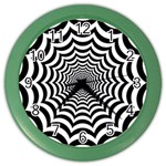 Spider Web Hypnotic Color Wall Clock Front