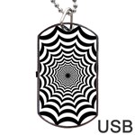 Spider Web Hypnotic Dog Tag USB Flash (Two Sides) Front