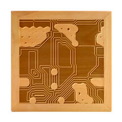 A Completely Seamless Background Design Circuitry Wood Photo Frame Cube by Amaryn4rt