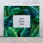 Tropical Green Leaves Background White Wall Photo Frame 5  x 7  Front