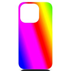 Multi Color Rainbow Background Iphone 14 Pro Black Uv Print Case by Amaryn4rt