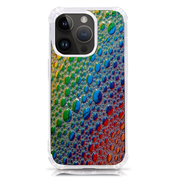 Bubbles Rainbow Colourful Colors iPhone 14 Pro TPU UV Print Case