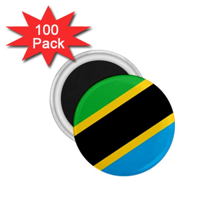 Flag Of Tanzania 1.75  Magnets (100 pack) 