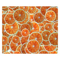 Oranges Background Texture Pattern Two Sides Premium Plush Fleece Blanket (small) by Simbadda