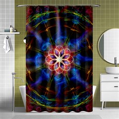 Mandala Pattern Kaleidoscope Shower Curtain 48  X 72  (small)  by Simbadda