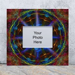 Mandala Pattern Kaleidoscope White Wall Photo Frame 5  X 7  by Simbadda