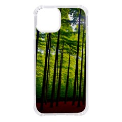 Green Forest Jungle Trees Nature Sunny Iphone 14 Tpu Uv Print Case by Ravend