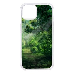 Anime Green Forest Jungle Nature Landscape Iphone 14 Tpu Uv Print Case by Ravend