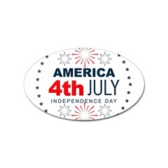 Independence Day Usa Sticker Oval (100 Pack) by Ravend