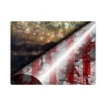 Independence Day Background Abstract Grunge American Flag Premium Plush Fleece Blanket (Mini) 35 x27  Blanket Front