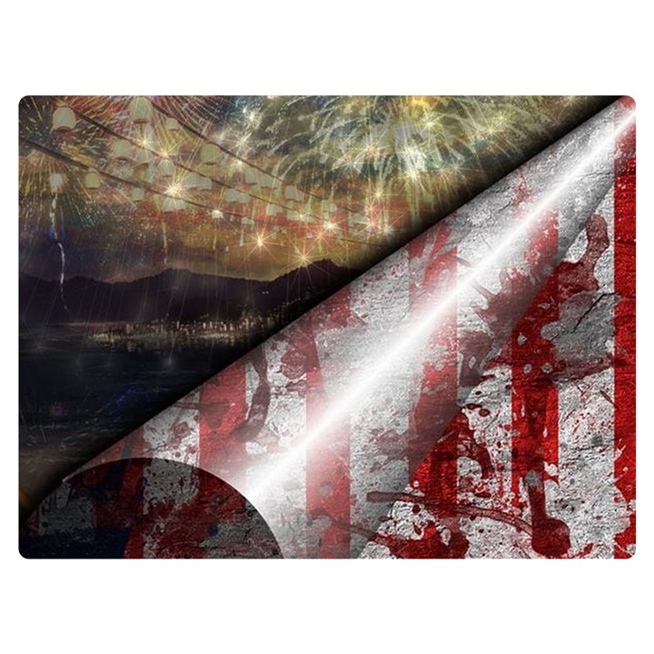 Independence Day Background Abstract Grunge American Flag Premium Plush Fleece Blanket (Extra Small)