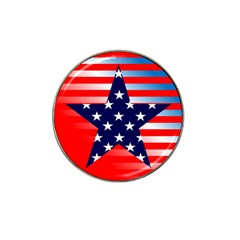 Patriotic American Usa Design Red Hat Clip Ball Marker (4 Pack) by Celenk