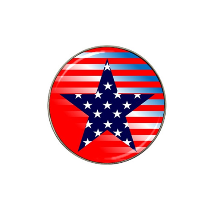 Patriotic american usa design red Hat Clip Ball Marker (4 pack)