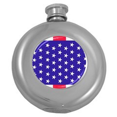 Usa Independence Day July Background Round Hip Flask (5 Oz) by Vaneshop