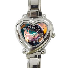 Crystal Ball Glass Sphere Lens Ball Heart Italian Charm Watch by Vaneshop