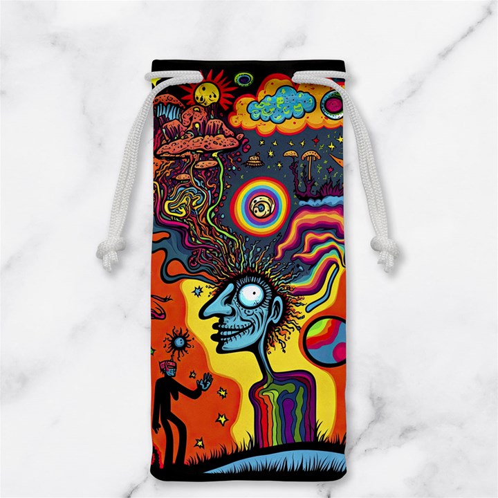 Hippie Rainbow Psychedelic Colorful Jewelry Bag