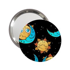 Seamless-pattern-with-sun-moon-children 2 25  Handbag Mirrors by uniart180623