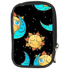 Seamless-pattern-with-sun-moon-children Compact Camera Leather Case by uniart180623