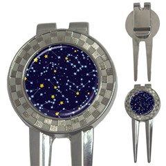 Seamless-pattern-with-cartoon-zodiac-constellations-starry-sky 3-in-1 Golf Divots by uniart180623