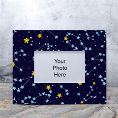 Seamless-pattern-with-cartoon-zodiac-constellations-starry-sky White Tabletop Photo Frame 4 x6  by uniart180623