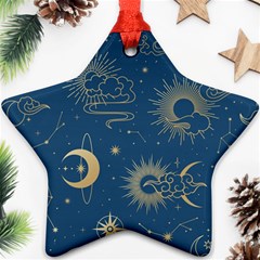 Seamless-galaxy-pattern Star Ornament (two Sides) by uniart180623