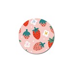 Strawberry-seamless-pattern Golf Ball Marker Front