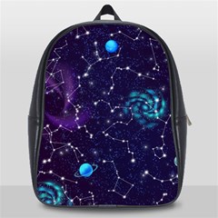 Realistic-night-sky-poster-with-constellations School Bag (large) by uniart180623