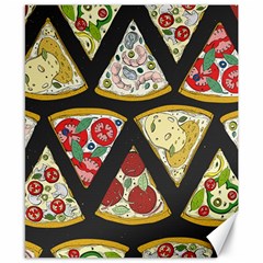 Vector-seamless-pattern-with-italian-pizza-top-view Canvas 8  X 10  by uniart180623