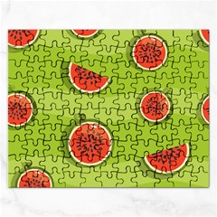 Seamless-background-with-watermelon-slices Rectangular Jigsaw Puzzl by uniart180623