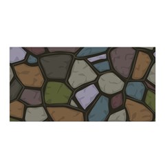 Cartoon-colored-stone-seamless-background-texture-pattern - Satin Wrap 35  X 70  by uniart180623