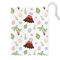 Cute-palm-volcano-seamless-pattern Drawstring Pouch (5xl) by uniart180623