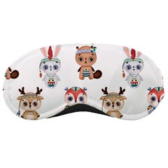 Cute-cartoon-boho-animals-seamless-pattern Sleeping Mask by uniart180623