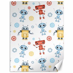 Cute-cartoon-robots-seamless-pattern Canvas 36  X 48  by uniart180623