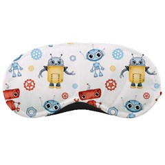 Cute-cartoon-robots-seamless-pattern Sleeping Mask by uniart180623