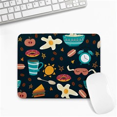 Seamless-pattern-with-breakfast-symbols-morning-coffee Small Mousepad by uniart180623