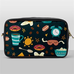 Seamless-pattern-with-breakfast-symbols-morning-coffee Toiletries Bag (one Side) by uniart180623