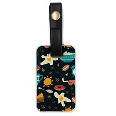 Seamless-pattern-with-breakfast-symbols-morning-coffee Luggage Tag (one Side) by uniart180623