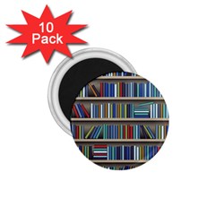 Bookshelf 1 75  Magnets (10 Pack)  by uniart180623