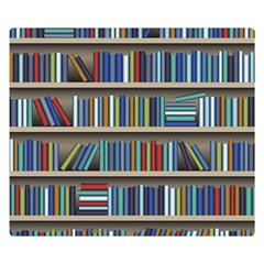 Bookshelf Premium Plush Fleece Blanket (small) by uniart180623