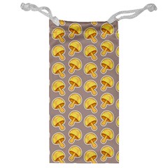 Yellow-mushroom-pattern Jewelry Bag by uniart180623