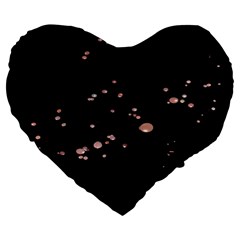 Abstract Rose Gold Glitter Background Large 19  Premium Flano Heart Shape Cushions by artworkshop